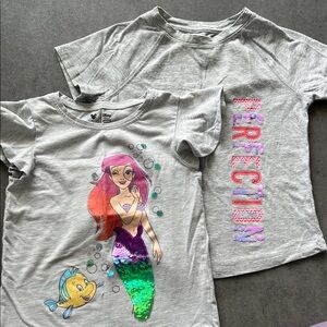 Disney Little Mermaid and Perfection Gray T-Shirts for Kids